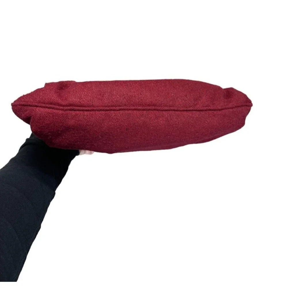 Vintage Margaret Smith Red‎ Wool Clutch Purse handbag